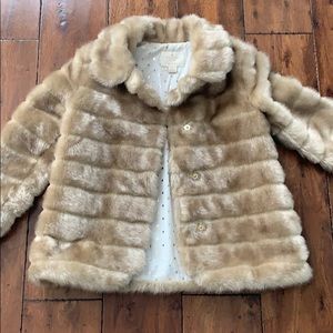 Kate Spade Girls Faur Fur Coat 10Y